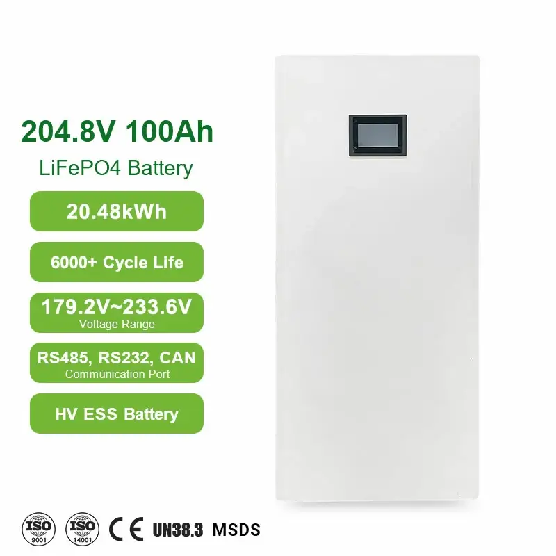 High Voltage Solar Battery 204.8V 20.48kWh