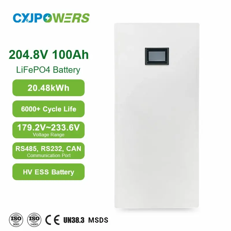 High Voltage Solar Battery 204.8V 20.48kWh