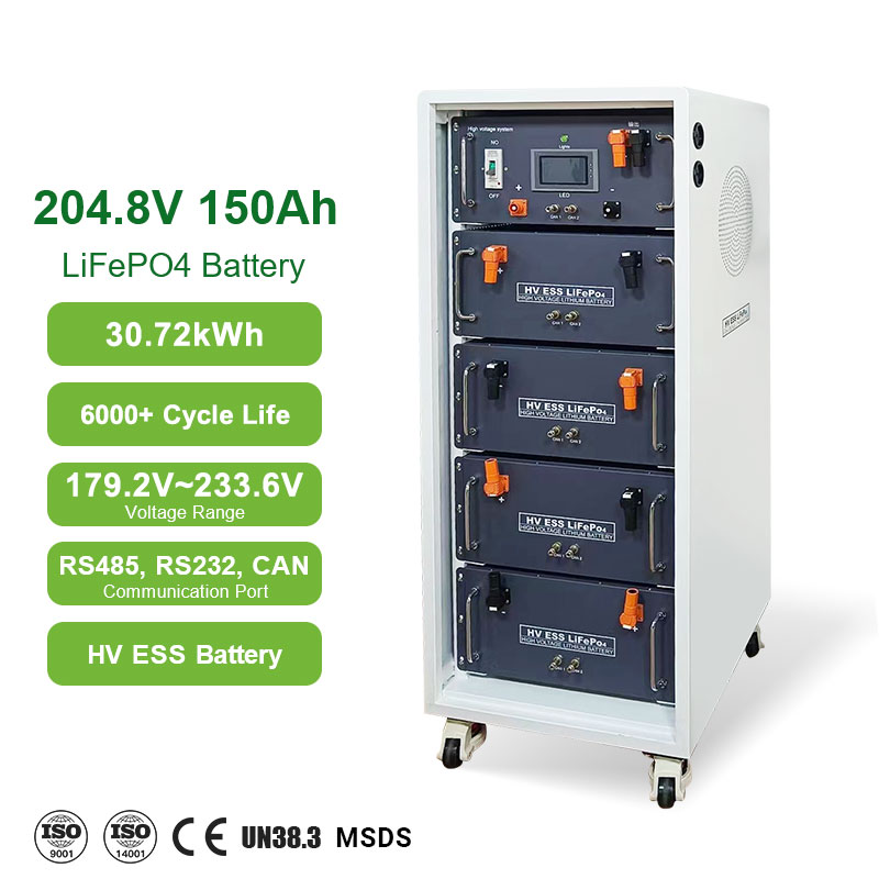 LiFePO4 High Voltage Battery 204.8V 150Ah