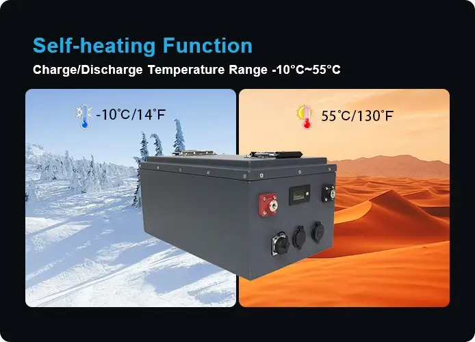 the lifepo4 battery has self-heating function the lifepo4 battery has self-heating function